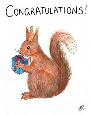 Party Squirrel card